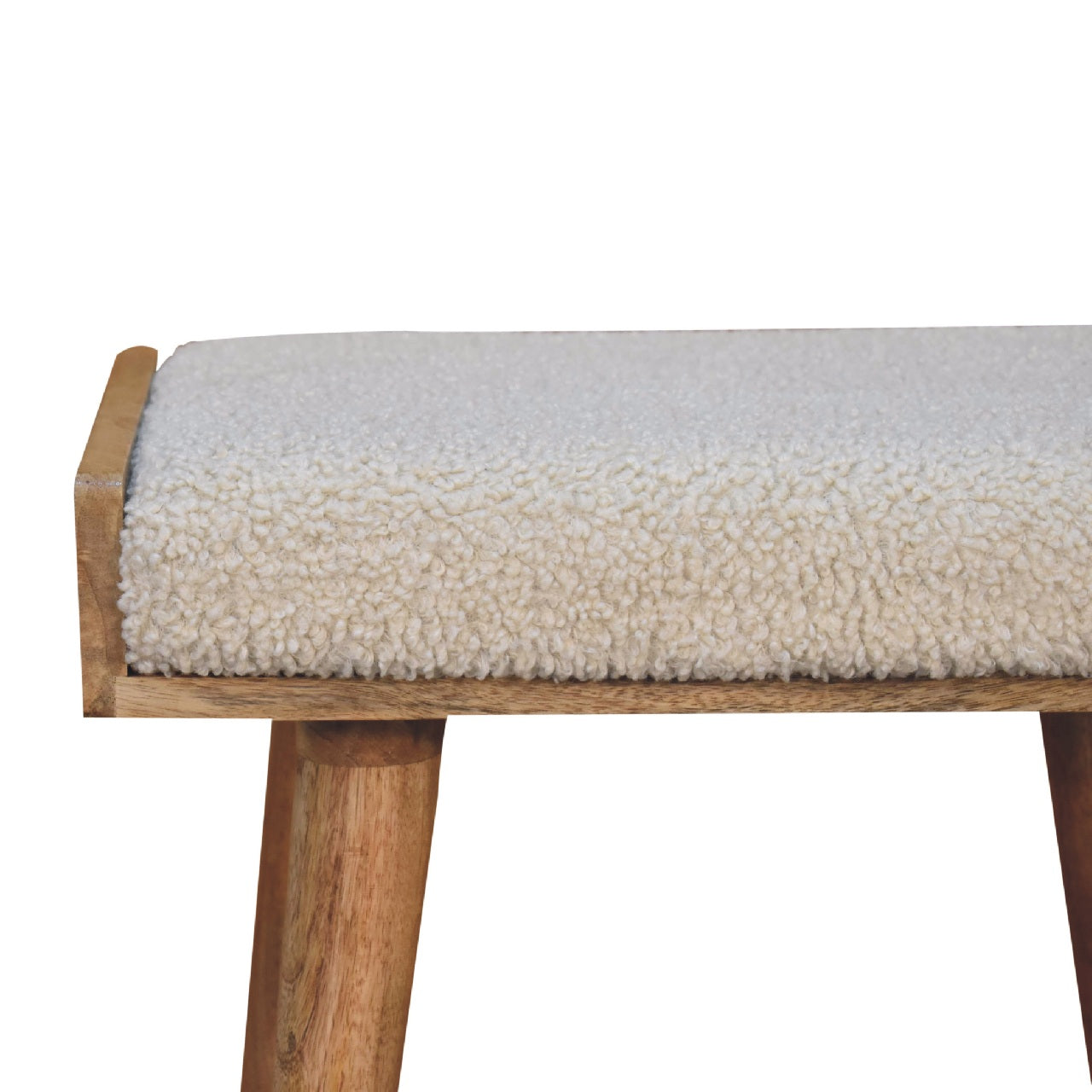 Juniper Boucle Cream Tray Style Footstool