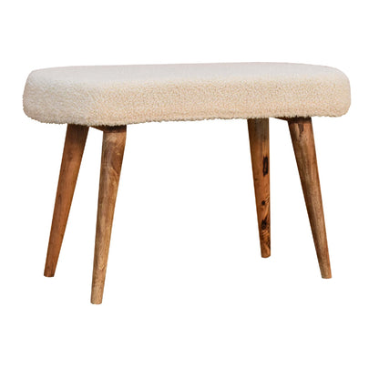 Juniper Cream Boucle Nordic Bench