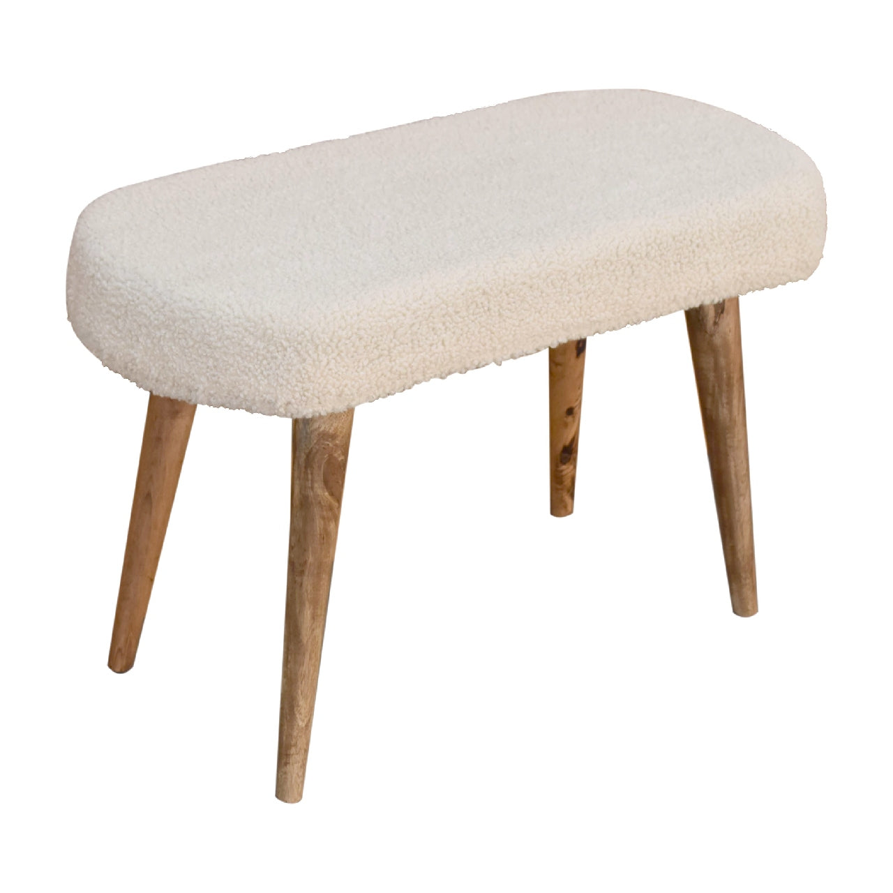 Juniper Cream Boucle Nordic Bench