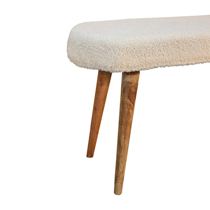 Juniper Cream Boucle Nordic Bench