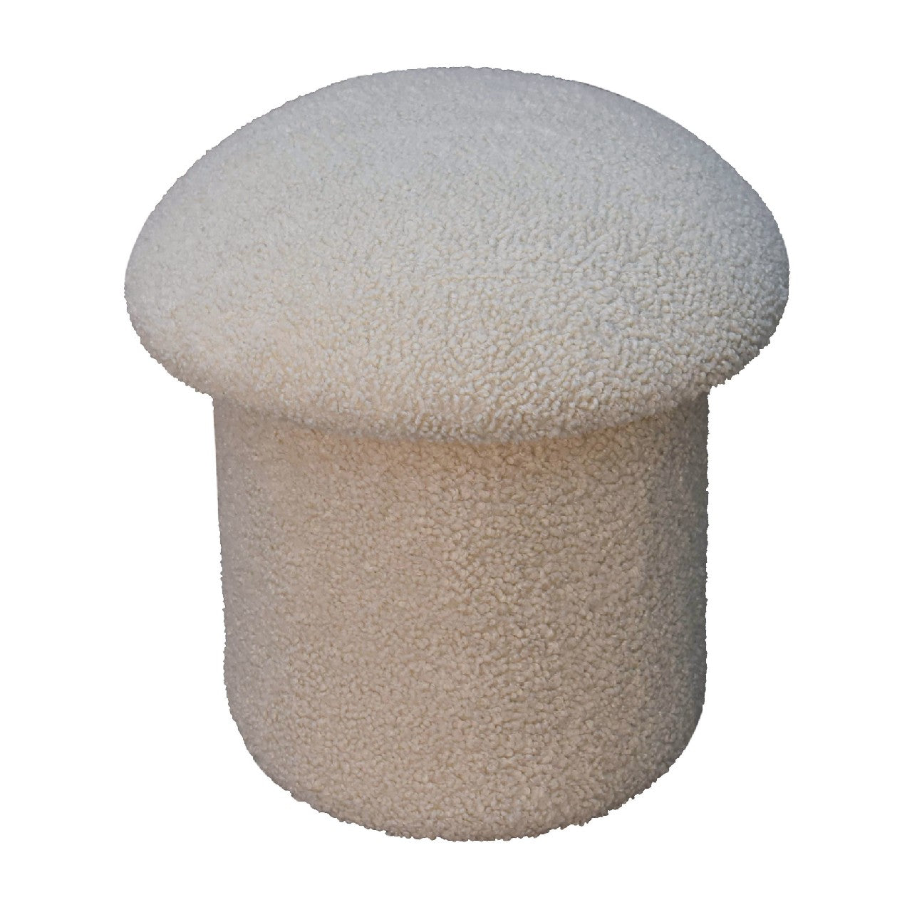 Juniper Cream Boucle Mushroom Footstool