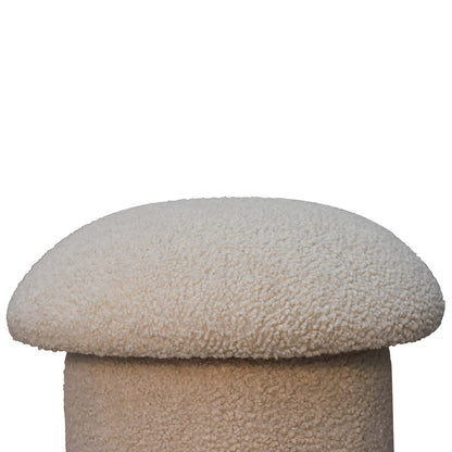 Juniper Cream Boucle Mushroom Footstool