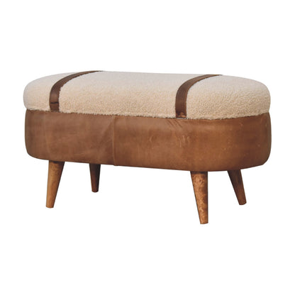 Tan Buffalo Boucle Nordic Bench