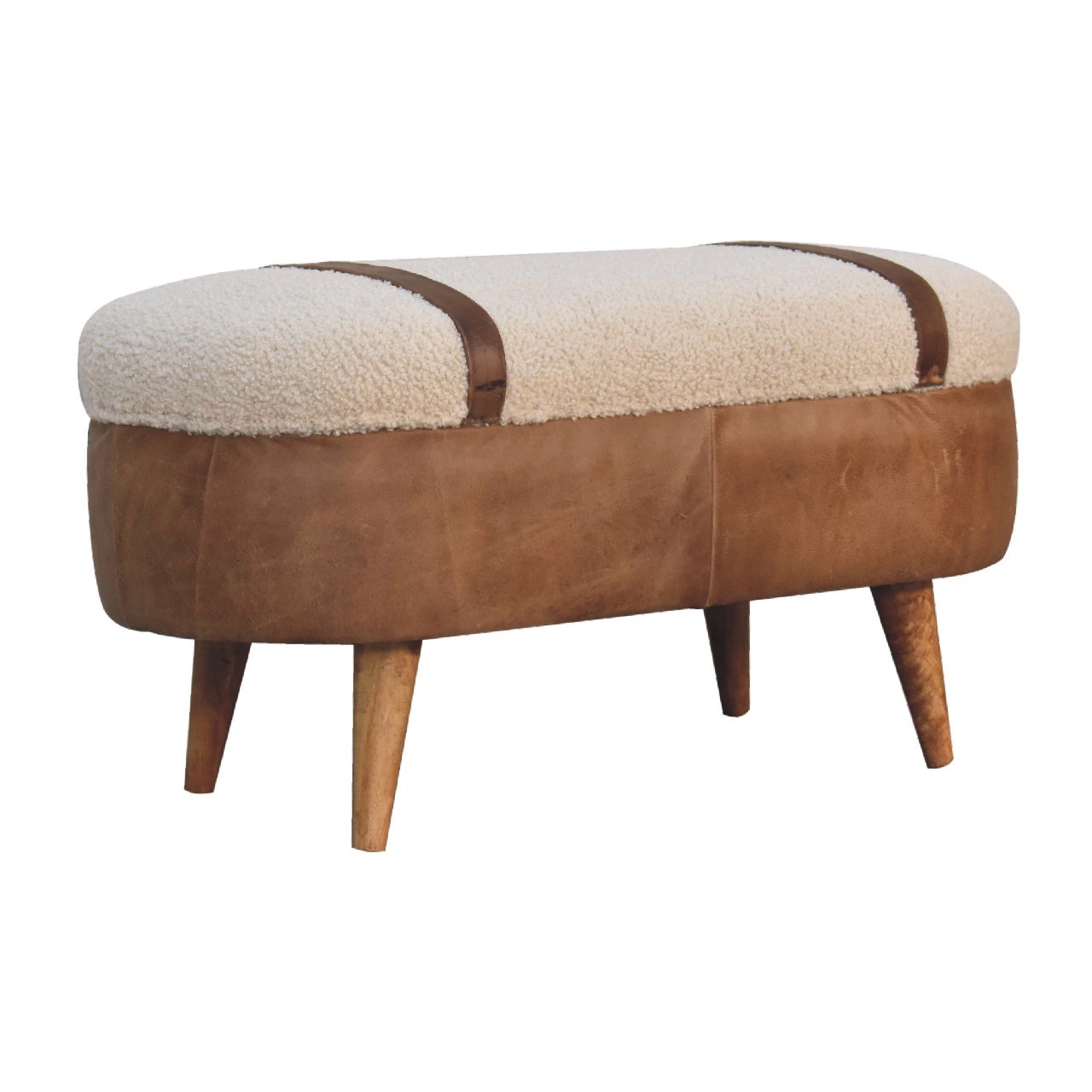 Tan Buffalo Boucle Nordic Bench