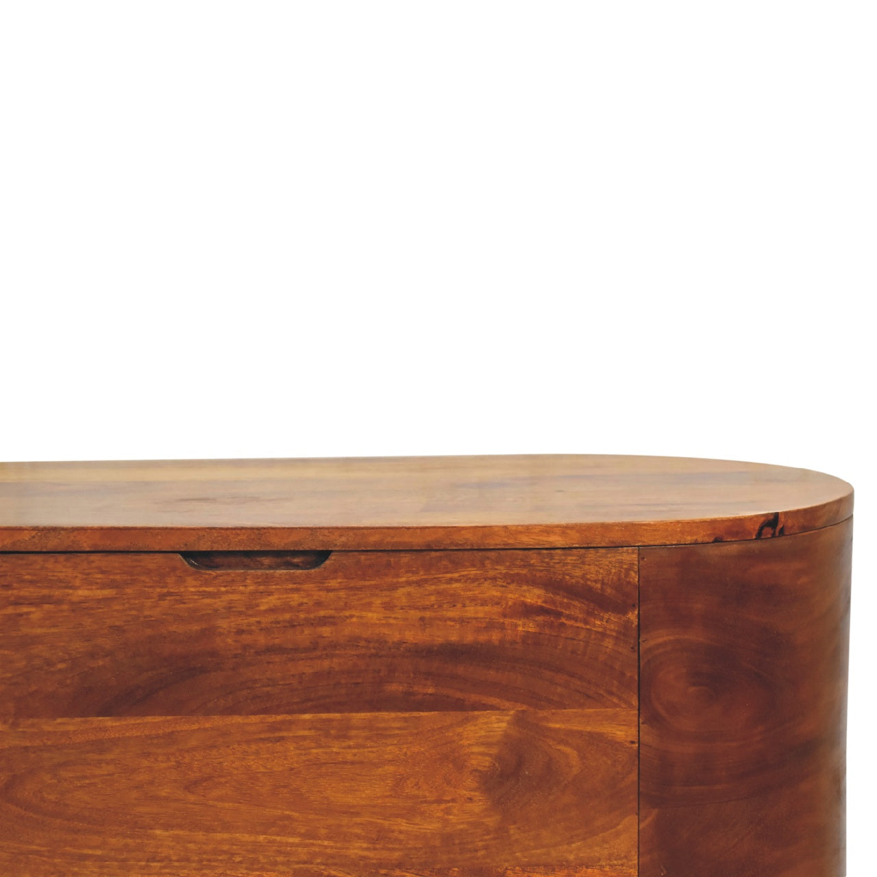 Chestnut Rounded Lid up Blanket Box