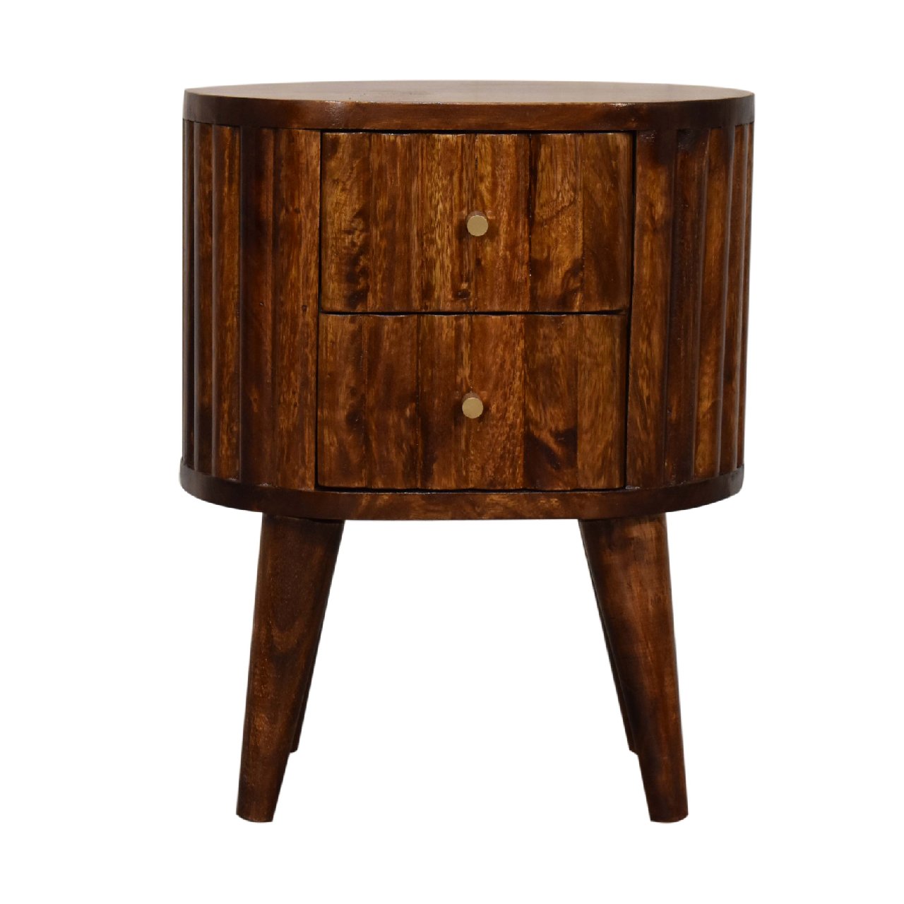 Stripe Chestnut Bedside