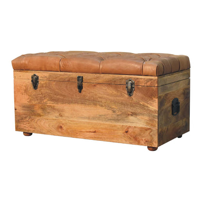 Buffalo Hide Oak-ish Storage Trunk