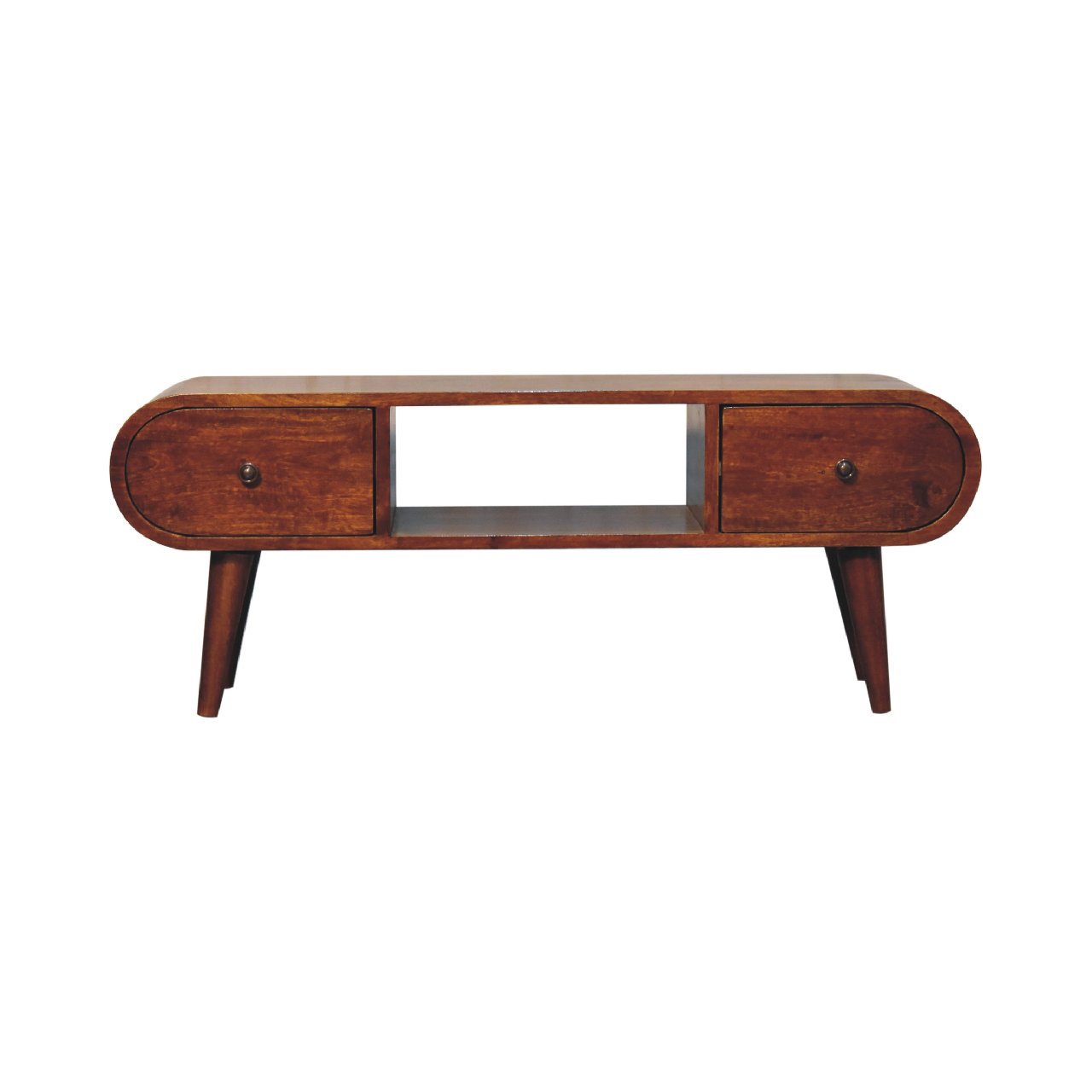 Roswell Chestnut Circular TV Unit