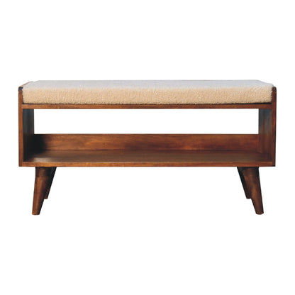 Juniper Boucle Nordic Storage Bench