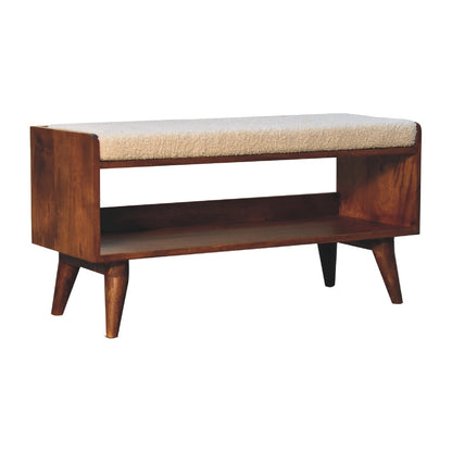 Juniper Boucle Nordic Storage Bench