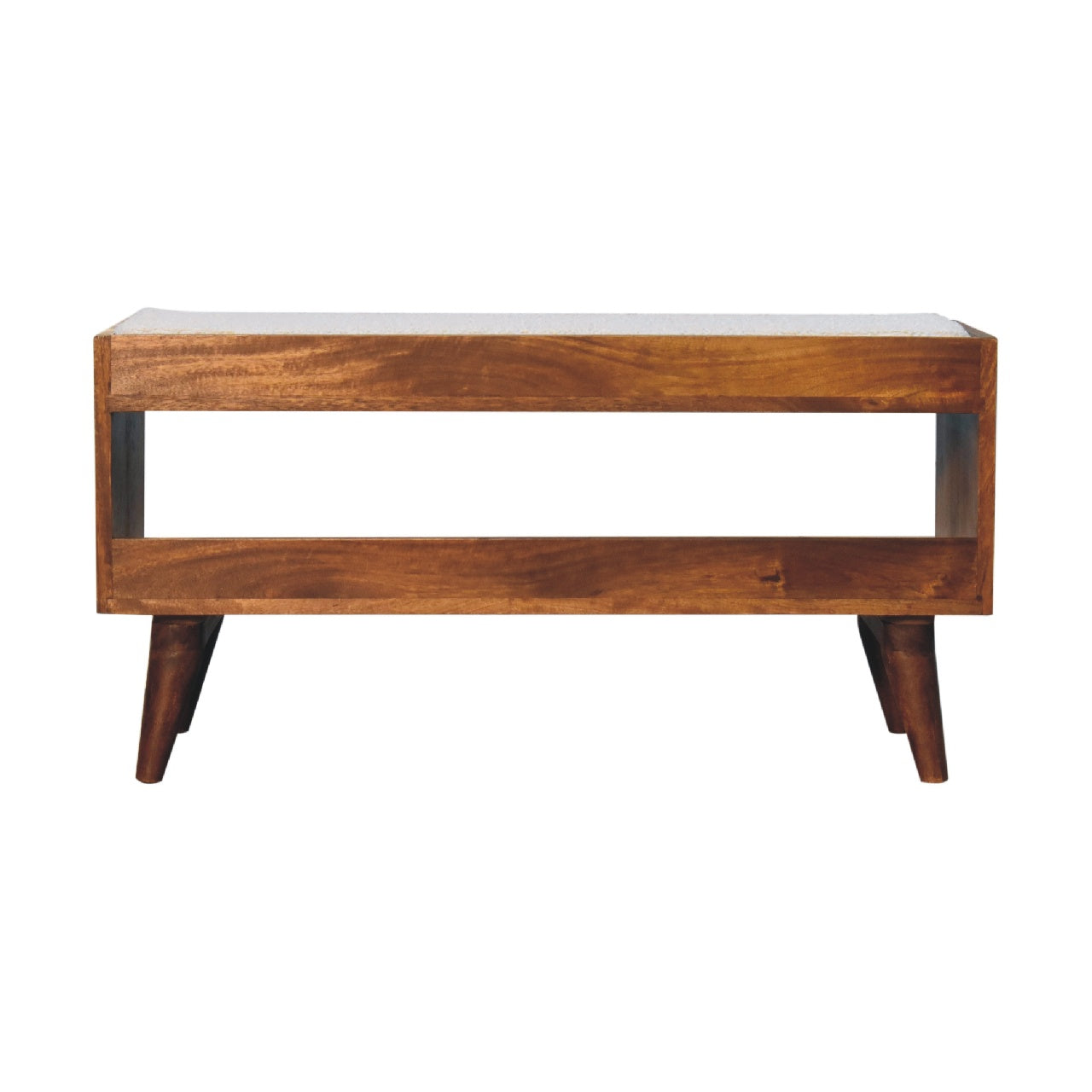 Juniper Boucle Nordic Storage Bench