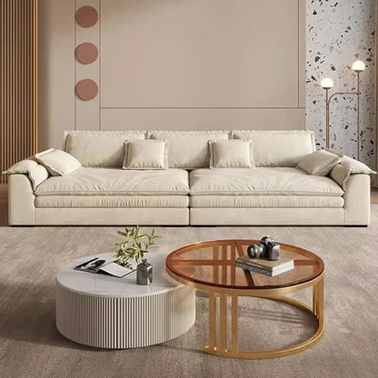 Sectional Living Room Sofas Leather Curved Corner European Sofa Lazy Modern Cloud Sofas Para El Hogar Lounge Suites Furniture