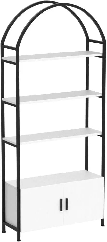 Modern Arched Bookshelf with Open Shelves