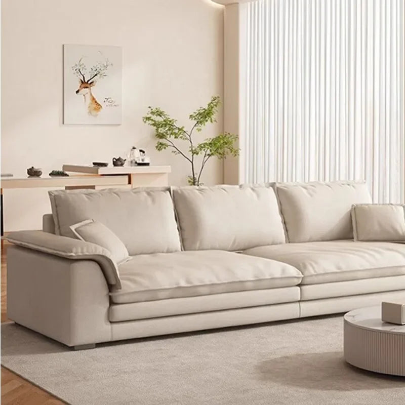 Sectional Living Room Sofas Leather Curved Corner European Sofa Lazy Modern Cloud Sofas Para El Hogar Lounge Suites Furniture