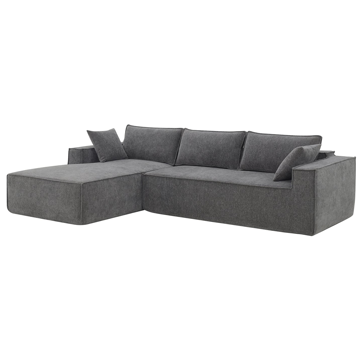 [VIDEO provided][New]111.5*72"Minimalist Style Modular Sectional Sofa,Wrinkle-resistant Chenille Couch Set,L-Shaped Sleeper Sofa Bed for Living Room,2 PIC Free Combination,No Assembly Require,3 Colors