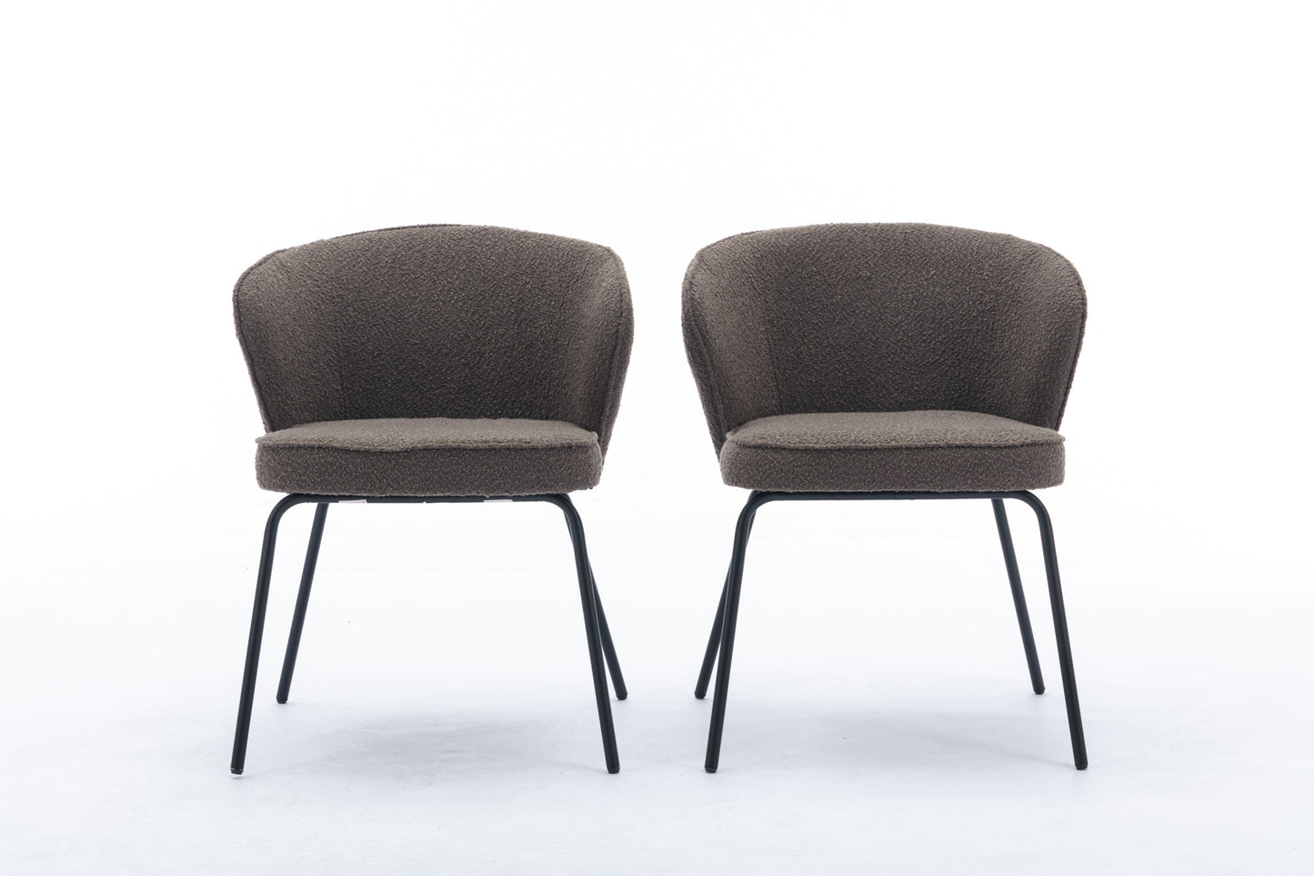 Retro Minimalist Modern Boucle Fabric Dining Chairs