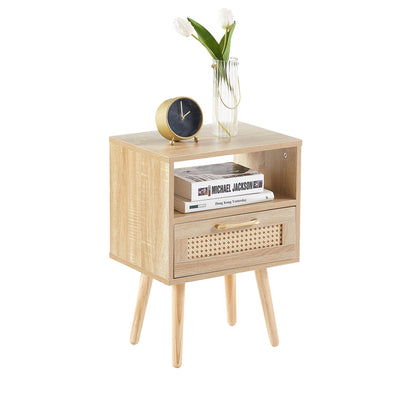 Modern Rattan End Table