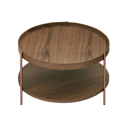 Retro Ronnie 2-Piece Modern 2 tier Round Coffee Table Set