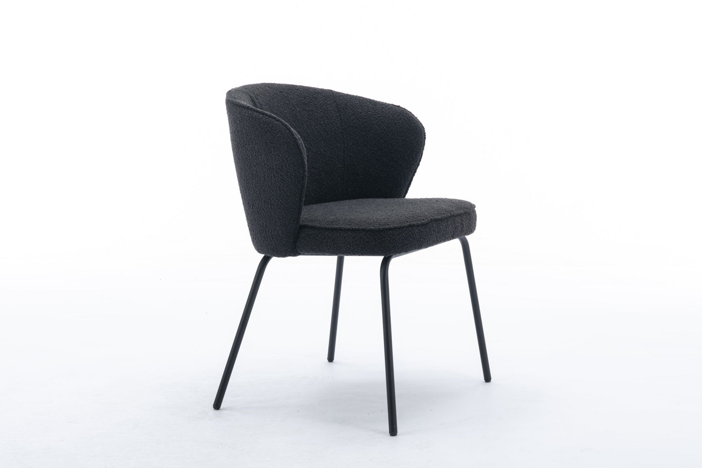 Retro Minimalist Modern Boucle Fabric Dining Chairs