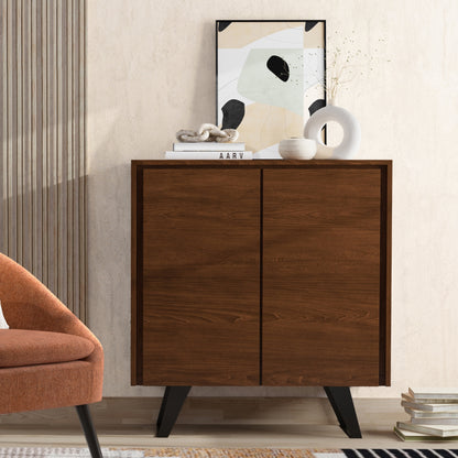 Lowry - Medium Storage Cabinet - Walnut Veneer