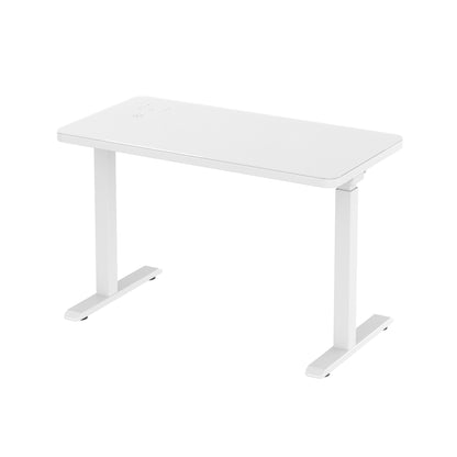 Glass tabletop standing desk
White