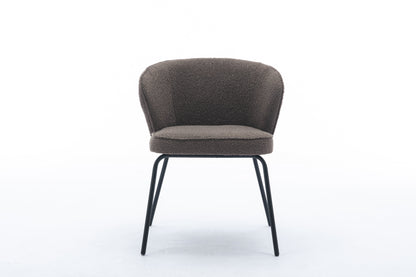 Retro Minimalist Modern Boucle Fabric Dining Chairs