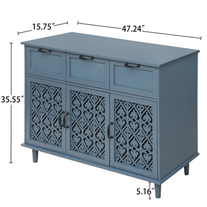 3 Door 3 Drawer Cabinet, American Furniture, Suitable for Bedroom, Living Room, Study