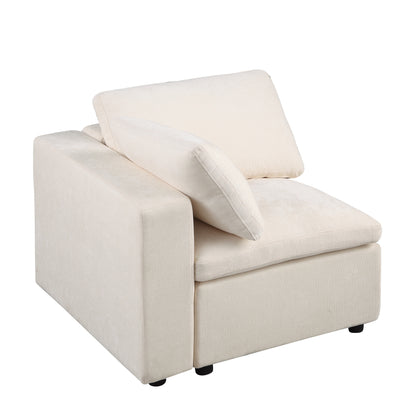 Corner Seat Module for Modular Sectional Sofa, Customizable Sectional Sofa Couch Accent Chair, Chenille Beige