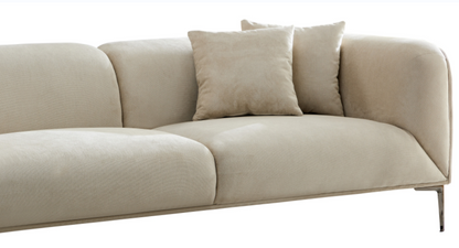 WKS2B Beige  sofa can be placed in the studio, living room, attic multiple scenes, modern style simple fashion, size 89.37* 35.43* high 28.74 inches