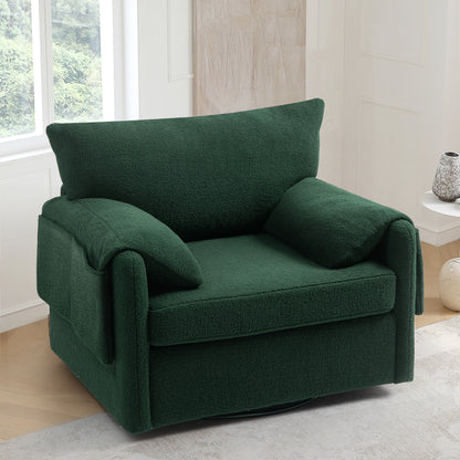 Oversized Swivel Armchair - Modern Swivel Accent Chair & Single Sofa Lounge,Comfortable Seating for Living Room & Bedroom