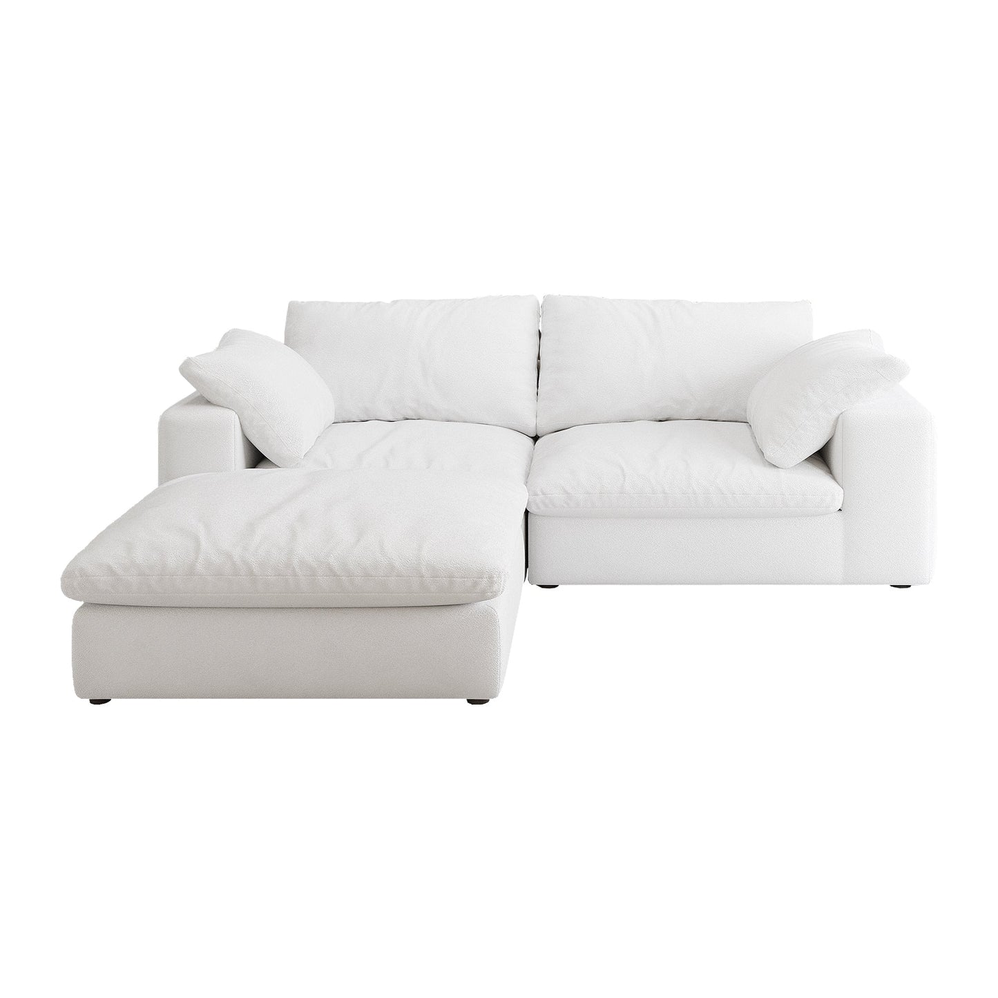 Cloud Modular Sectional Sofa with Storage Ottomans, Down Filled Comfort for Living Room