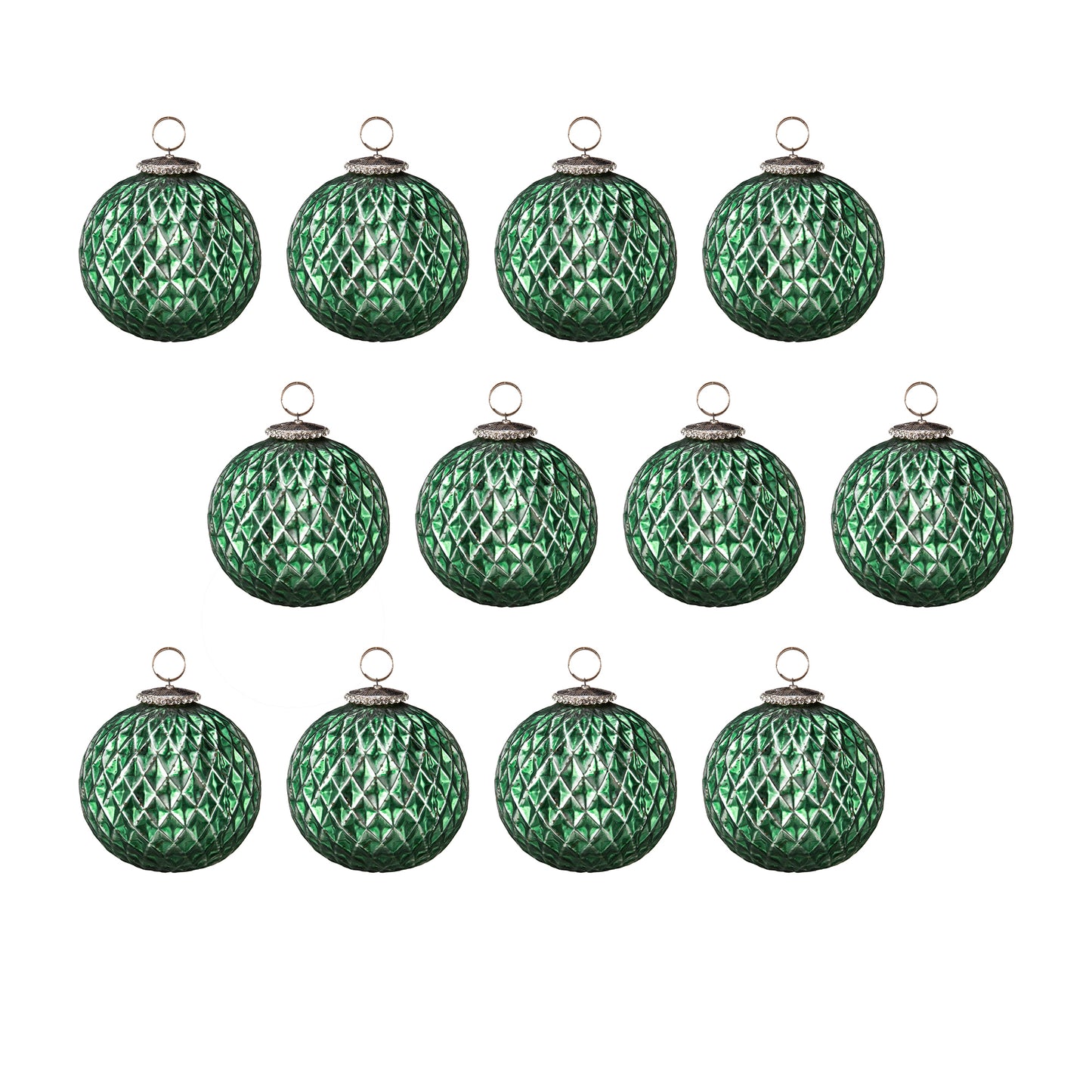 D3" Christmas Ball Ornaments, Glass Decorative Hanging Ball Christmas Tree Ornaments for Holiday Party Decorations, Set of 12