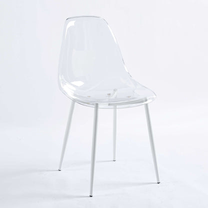 dining chair,set of 4,metal leg,plastic seat