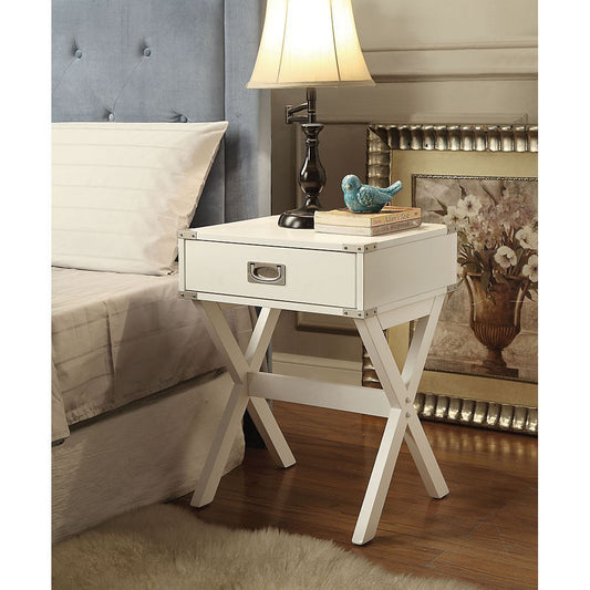 ACME Babs End Table in White 82824 - Groovy Boardz