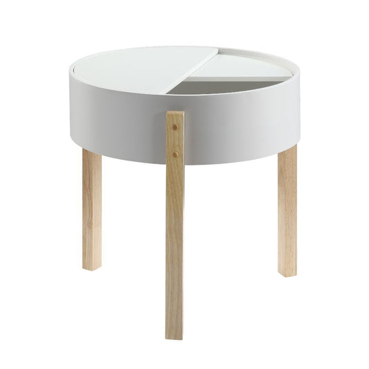 ACME Bodfish End Table, White & Natural 83217 - Groovy Boardz