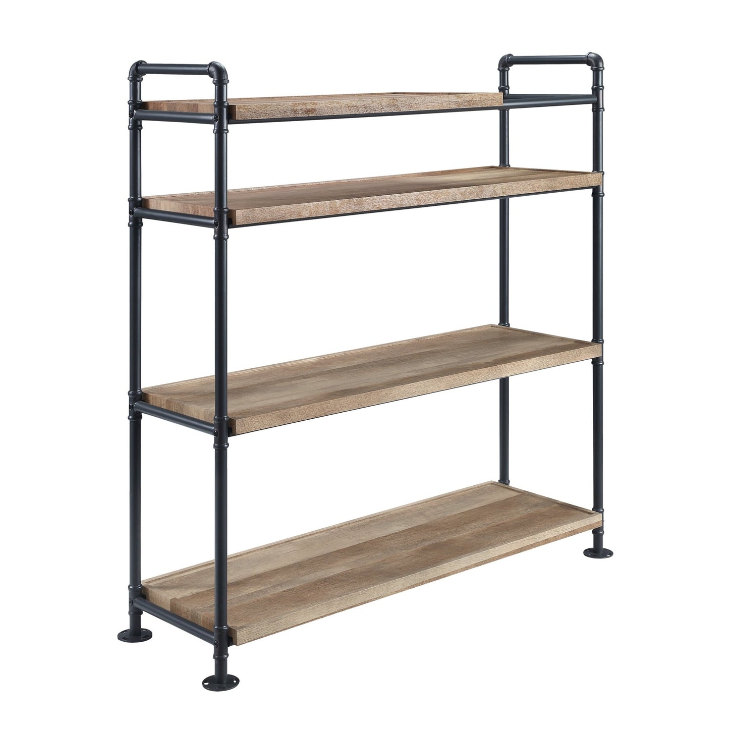 ACME Brantley Bookshelf w/4 Shelves in Oak & Sandy Black Finish AC00757 - Groovy Boardz