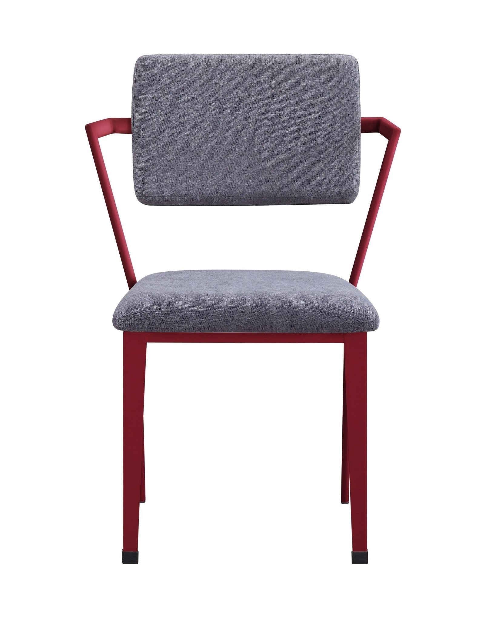 ACME Cargo Chair, Gray Fabric & Red 37918 - Groovy Boardz