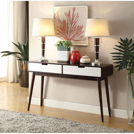 ACME Christa Sofa Table in Espresso & White 82854 - Groovy Boardz