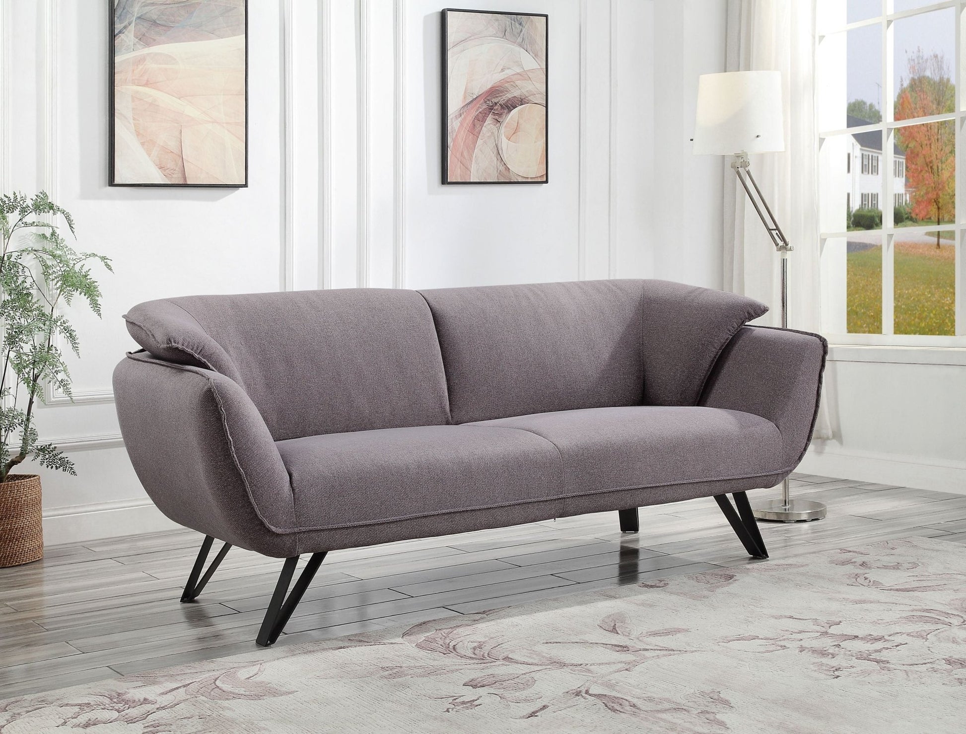 ACME Dalya Sofa in Gray Linen LV00209 - Groovy Boardz