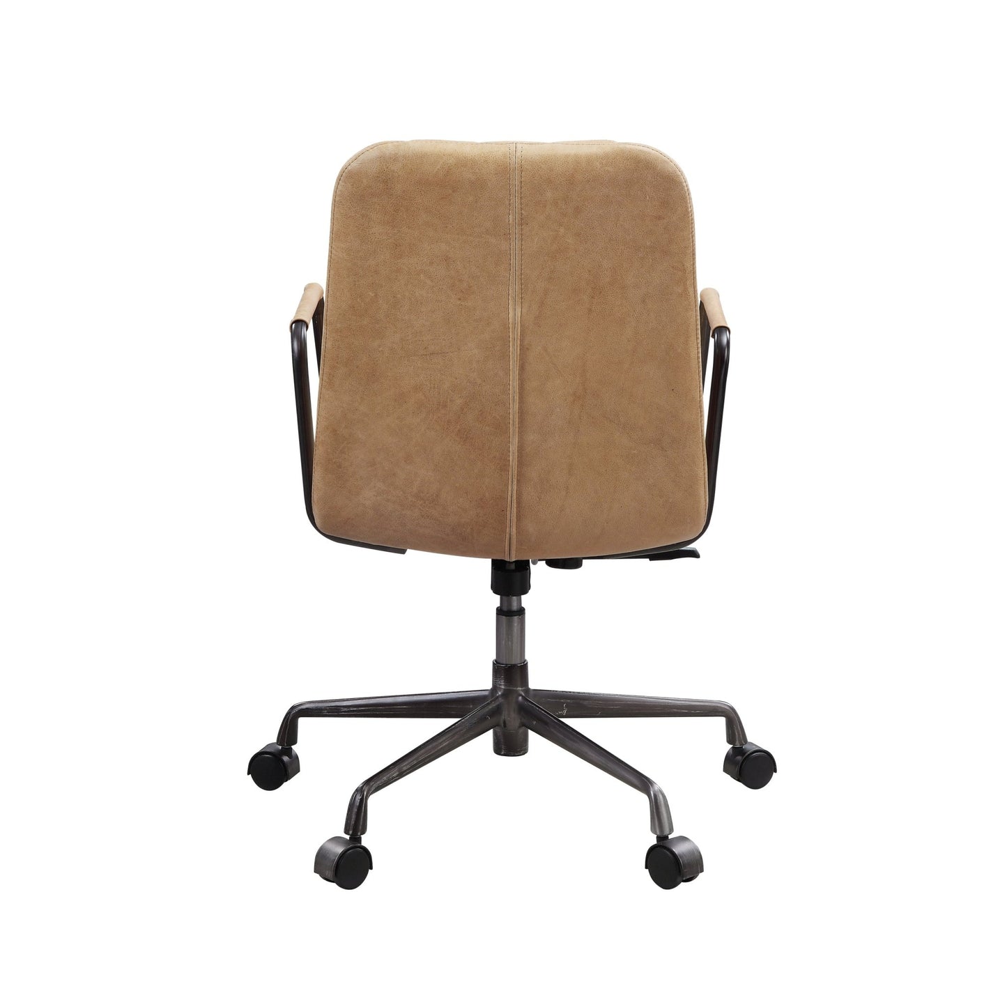 ACME Eclarn Office Chair in Rum Top Grain Leather 93174 - Groovy Boardz