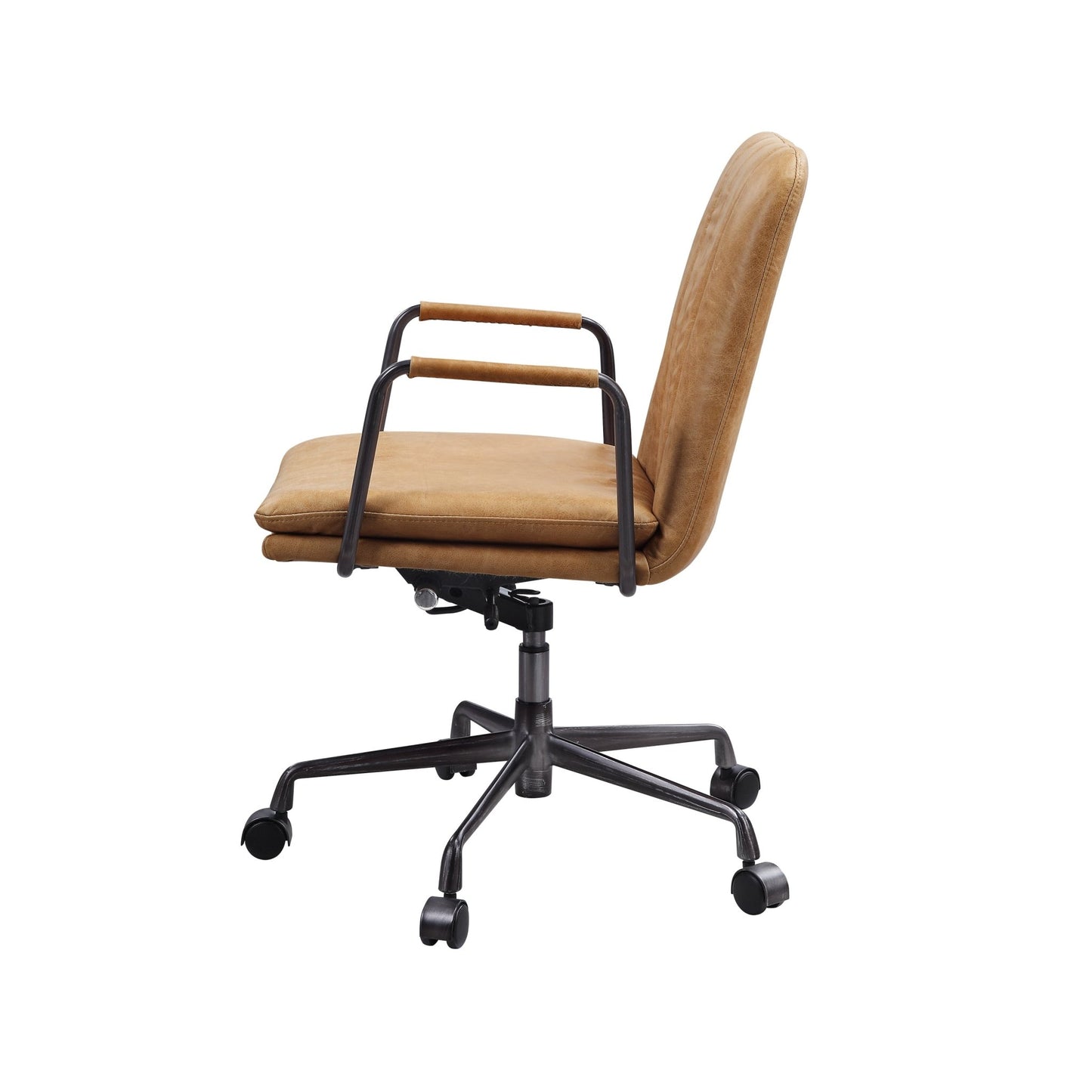 ACME Eclarn Office Chair in Rum Top Grain Leather 93174 - Groovy Boardz