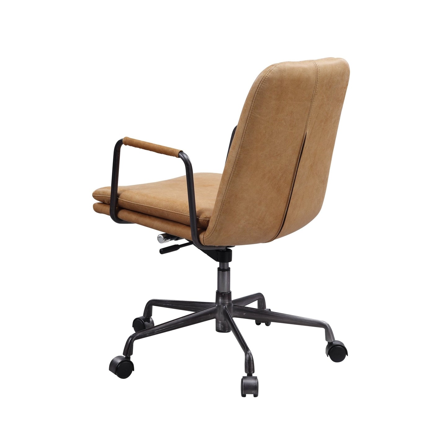 ACME Eclarn Office Chair in Rum Top Grain Leather 93174 - Groovy Boardz