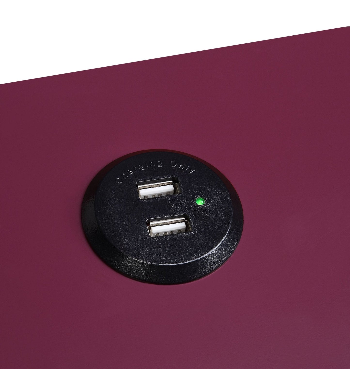 ACME Fierce Side Table (USB Charging Dock), Burgundy & Black 97737 - Groovy Boardz