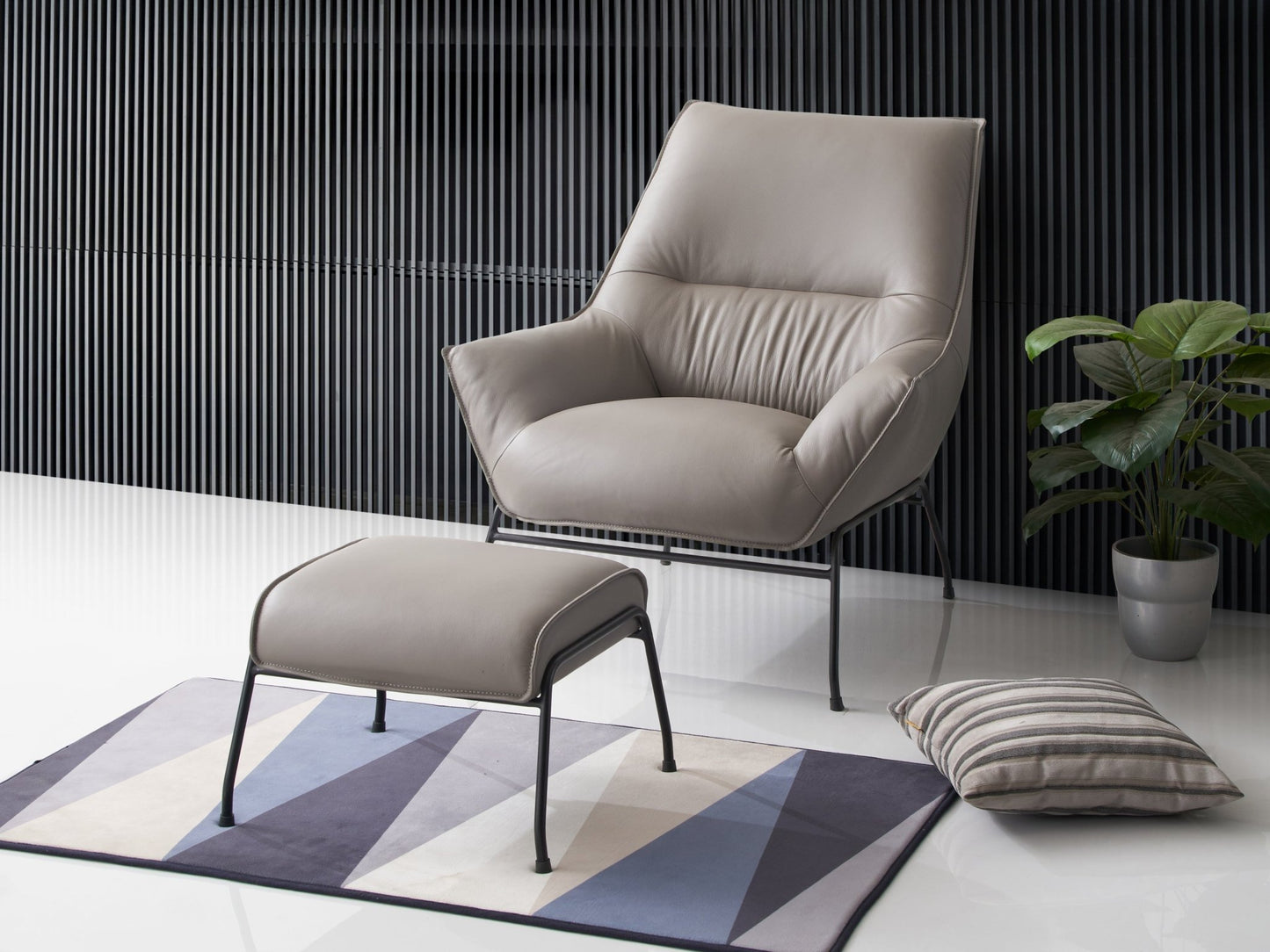 ACME Jabel Accent Chair, Khaki Top Grain Leather AC02385 - Groovy Boardz