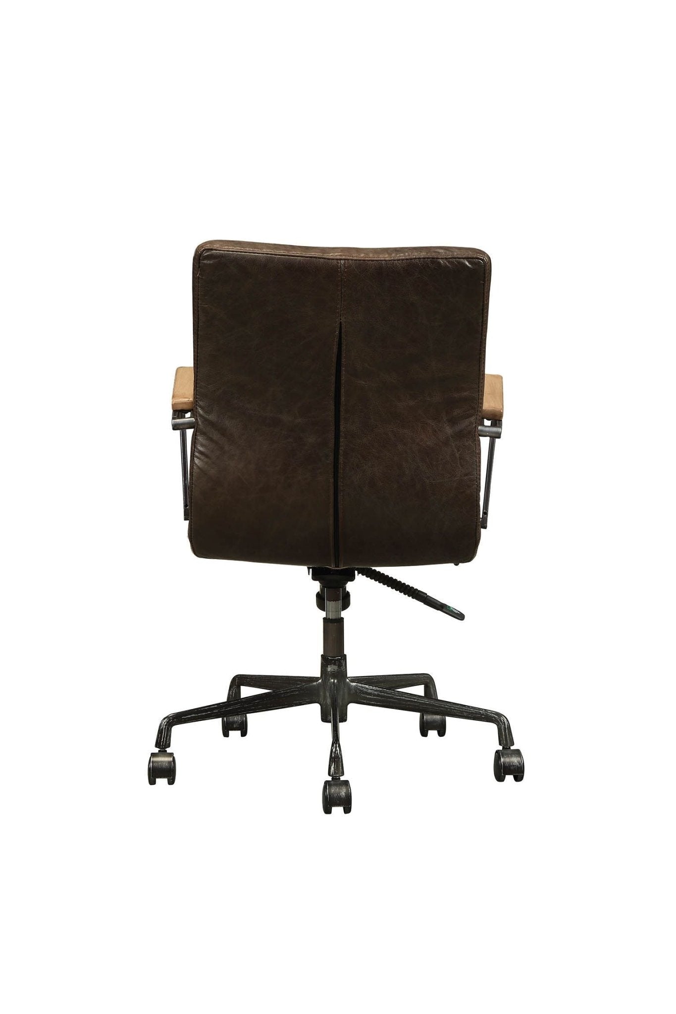 ACME Joslin Office Chair in Distress Chocolate Top Grain Leather 92028 - Groovy Boardz