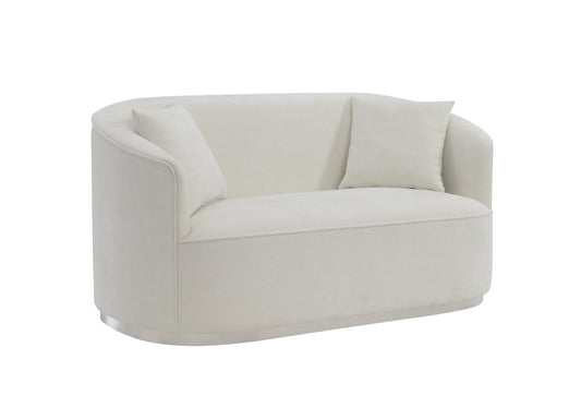 ACME Odette Loveseat w/2 Pillows, Beige Chenille LV01918 - Groovy Boardz