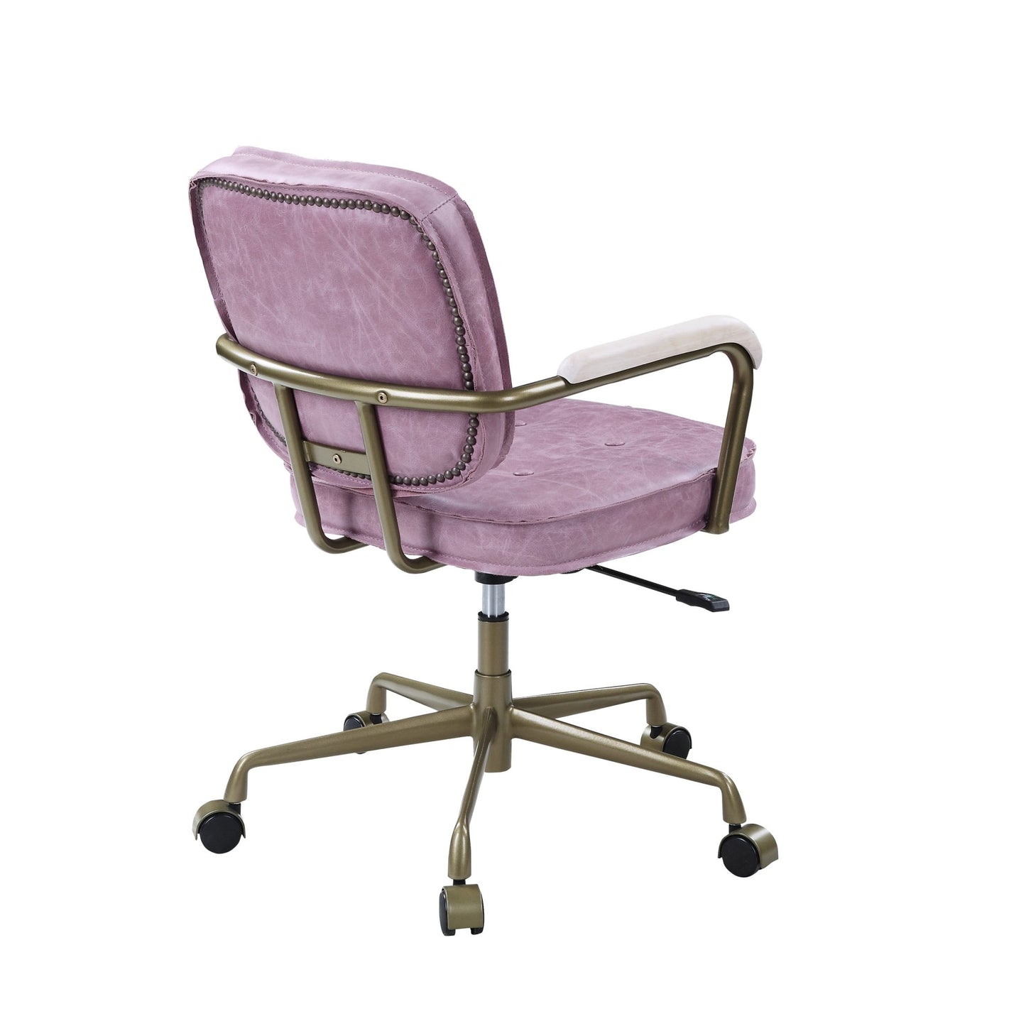 ACME Siecross Office Chair in Pink Top Grain Leather OF00400 - Groovy Boardz