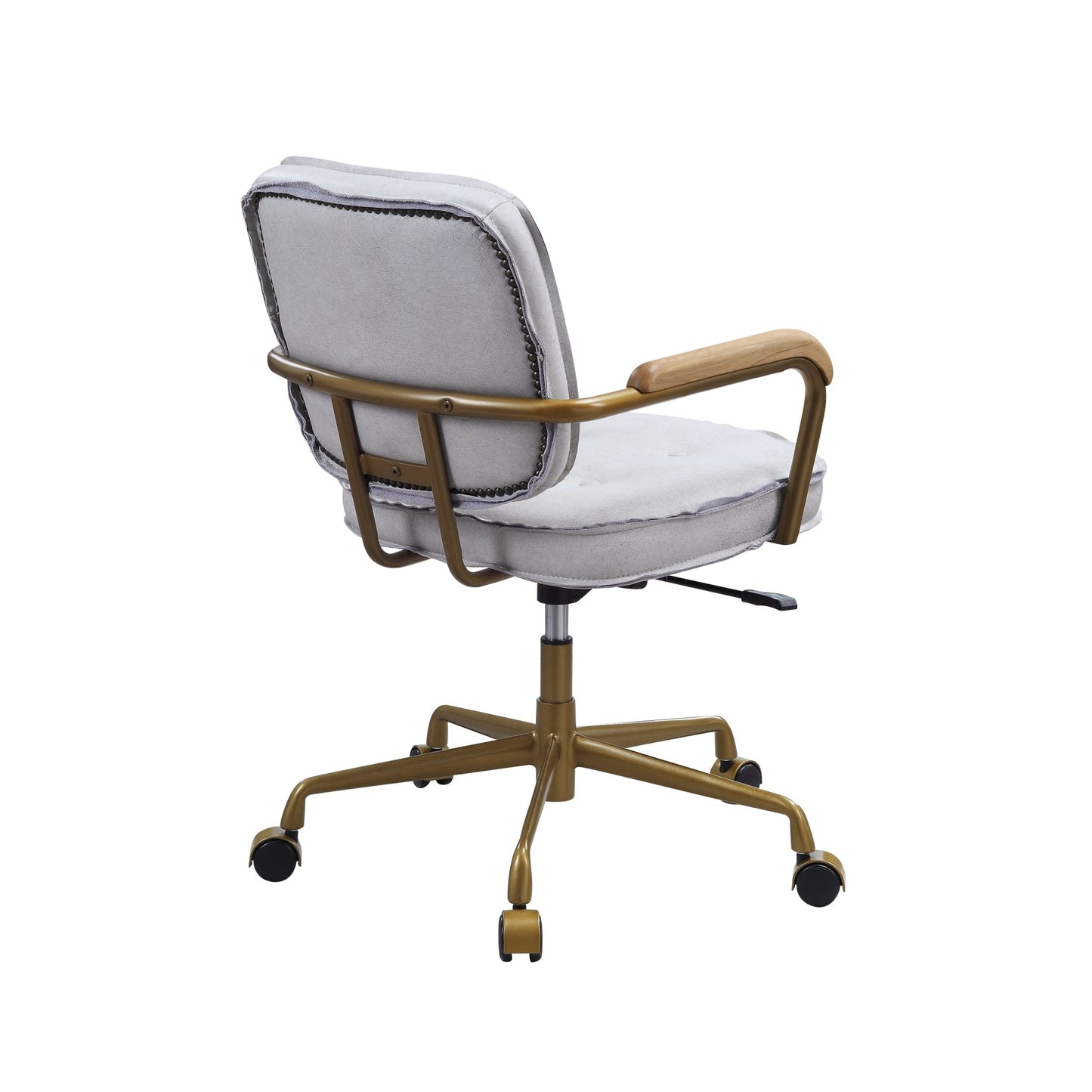 ACME Siecross Office Chair in Vintage White Top Grain Leather 93172 - Groovy Boardz