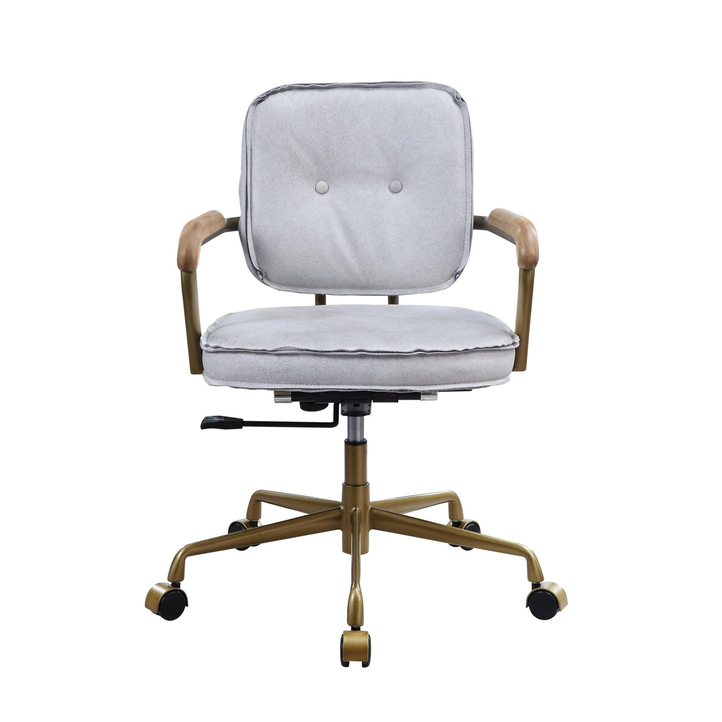 ACME Siecross Office Chair in Vintage White Top Grain Leather 93172 - Groovy Boardz