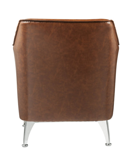 ACME Teague Accent Chair in Brown PU 59521 - Groovy Boardz